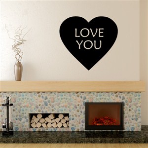 Love You - Vinyl Wall Decal - Wall Quote - Wall Decor