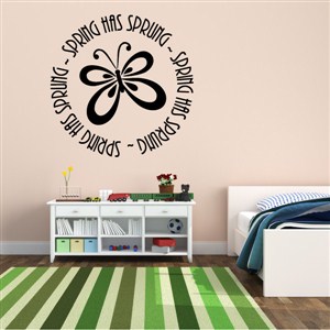 Spring has sprung - Vinyl Wall Decal - Wall Quote - Wall Decor