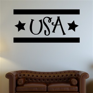 USA - Vinyl Wall Decal - Wall Quote - Wall Decor