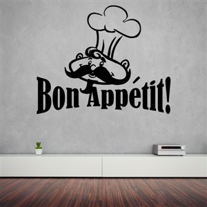Bon Appetit - Vinyl Wall Decal - Wall Quote - Wall Decor
