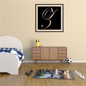 Square Frame Monogram - Z - Vinyl Wall Decal - Wall Quote - Wall Decor