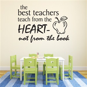 The best teachers teach from the heart - not from the book