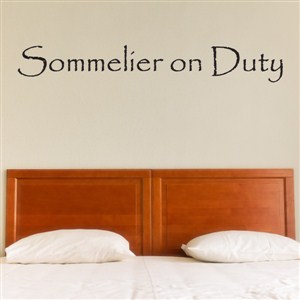 Sommelier on duty